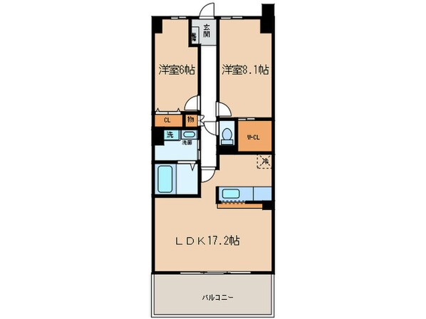 ソーラスフロント富船の物件間取画像